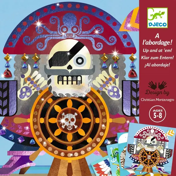 Kreatívna hra s metalickou fóliou a kamienkami - Piráti