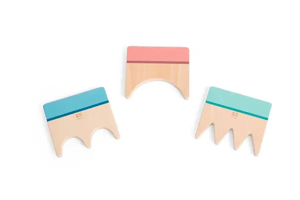 Drevené nástroje na piesok - tvorte vzory - 3 ks