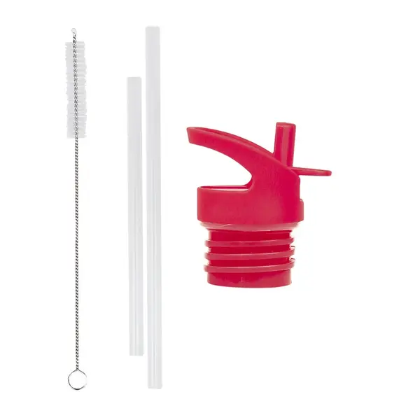 A Little Lovely Company - uzáver, kefka a slamka k antikorovej fľaši - čerešne