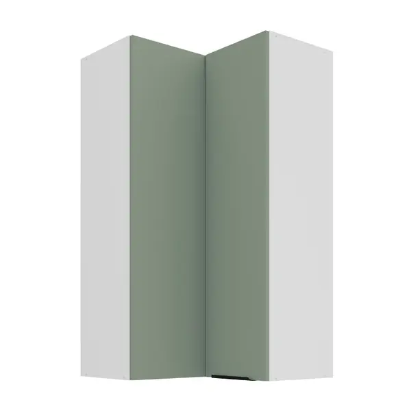 Horní rohová skříňka Aria 60x60 GN-108 2F (90°) Barva korpusu: Bílá, Barva dvířek: SA - Aquamarine AFM