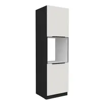 Vysoká skříňka pro vestavnou troubu Aria 60 DP-210 2F Barva korpusu: Černá, Barva dvířek: WH - Crystal white AFM