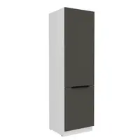 Vysoká skříňka pro vestavnou lednici Aria 60 LO-210 2F Barva korpusu: Bílá, Barva dvířek: GR - Graphite AFM