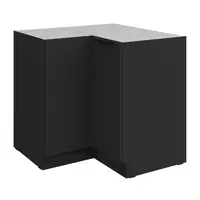 Spodní rohová skříňka Aria 90x90 DN 2F BB Barva korpusu: Černá, Barva dvířek: BL - Black AFM