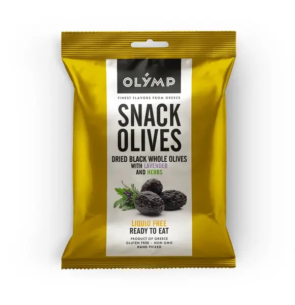 Olymp Sušené celé černé olivy s levandulí a bylinkami 70 g