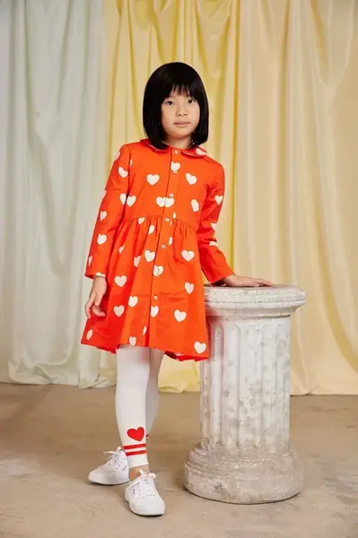 Dětské bavlněné šaty Mini Rodini Hearts