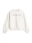 TOMMY HILFIGER Mikina  čierna / biela melírovaná