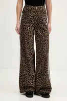 Džíny adidas Originals dámské, hnědá barva, KA2680