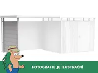 Domek na nářadí Biohort HIGHLINE H2, stříbrná, dvoukřídlé dveře BH83039