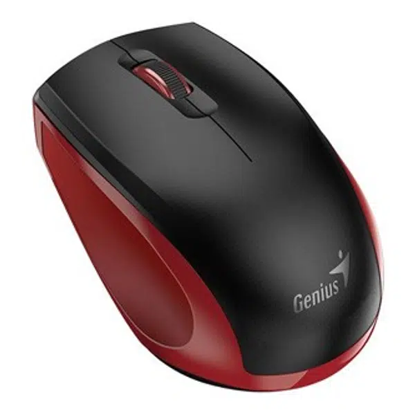 Genius Myš NX-8006S, 1600DPI, 2.4 [GHz], optická, 3tl., bezdrátová USB, černo-červená, AA
