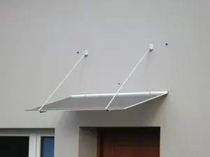Vchodová stříška SP1 Ekonom 120 x 70 cm bílá / bronz GU4000200