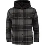 Vans PIEDMONT HOODED PLAID SHACKET Pánska bunda, čierna, veľkosť