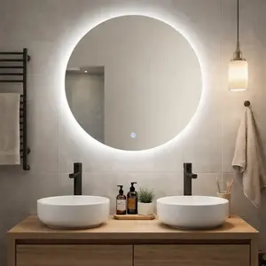 Zrcadlo se záři led w fi60