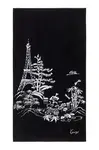 Plážová osuška Kenzo K ESTAMP 90 x 160 cm čierna farba