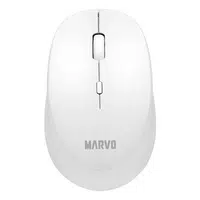 Marvo Myš WM103WH, 1600DPI, 2.4 [GHz], optika, 4tl., bezdrátová, bílá, 1 ks AA, kancelářská, tichá