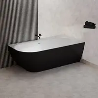 Vana Nelza 175x82 levá konglomerát černý/bílý mat