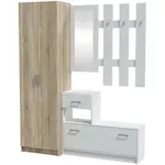 Předsíňová stěna Cora sonoma/bílá mat