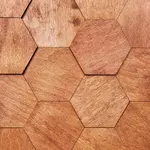 Dekorativní panel Hexagon mahagon
