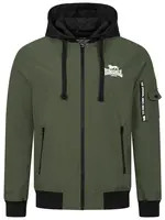 LONSDALE Prechodná bunda  olivová / čierna / biela