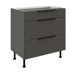 Spodní skříňka Aria ANT 80 D 3S BB - Premium Box Barva korpusu: Antracit, Barva dvířek: GR - Graphite AFM