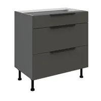 Spodní skříňka Aria ANT 80 D 3S BB - Premium Box Barva korpusu: Antracit, Barva dvířek: GR - Graphite AFM