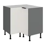 Spodní rohová skříňka Aria ANT 90x90 DN 2F BB Barva korpusu: Antracit, Barva dvířek: WH - Crystal white AFM