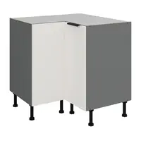 Spodní rohová skříňka Aria ANT 90x90 DN 2F BB Barva korpusu: Antracit, Barva dvířek: WH - Crystal white AFM