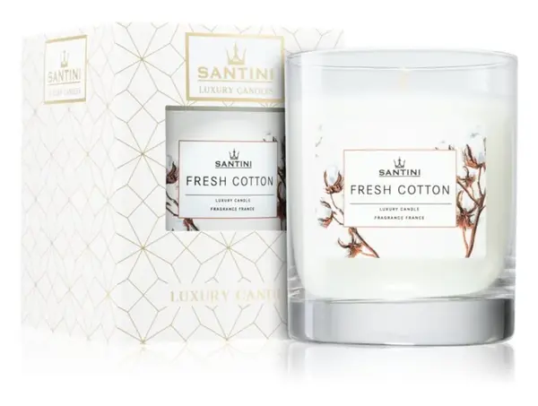 Santini Luxusní svíčka - Fresh Cotton