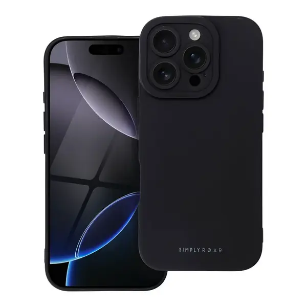 Zadní ochranný kryt ROAR case LUNA pro Apple iPhone 16 Pro, černá