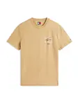 Tommy Jeans Tričko  béžová / čierna / biela