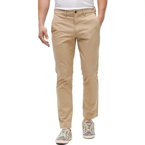 GAP V-ESSENTIAL Pánské kalhoty, béžová, velikost