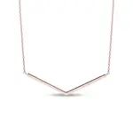 Náhrdelník s minimalistickým přívěskem v růžovém zlatě KLENOTA