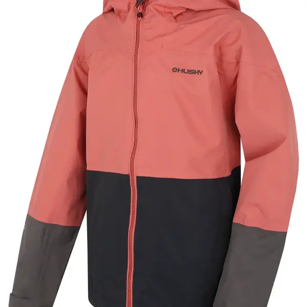 Husky Nicker K 122-128, růžová/tm. šedá Dětská hardshell bunda