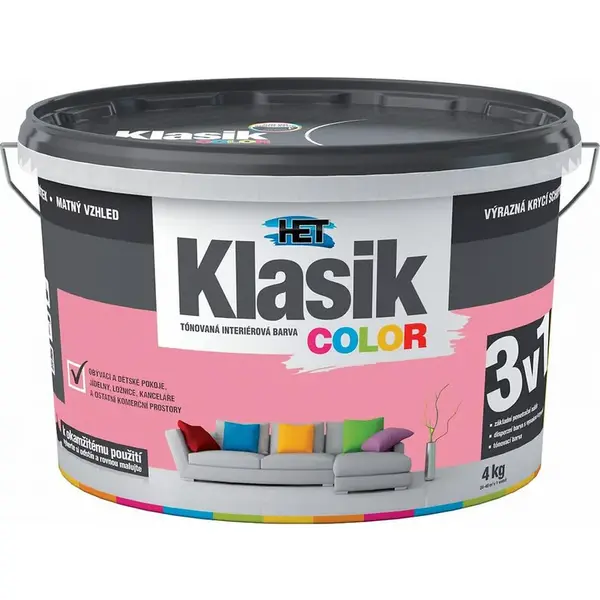 Het Klasik Color 0837 růžový 4kg