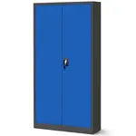 Kovová skriňa Jan 90 cm – antracit/modrá, dvojdverová