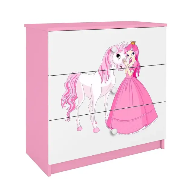 Detská komoda Babydreams ružová – Princezná 2