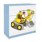 Detská komoda  Babydreams modrá – Rýpadlo