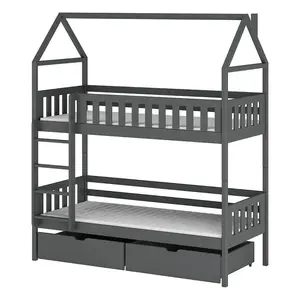 Posteľ Domček Gaja 80x160 grafit