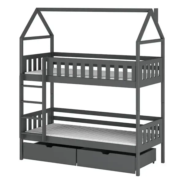 Posteľ Domček Gaja 80x160 grafit