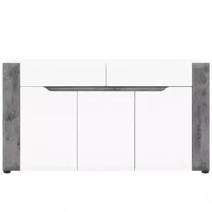 Komoda Brando B03 Biela/Betón 3d2s