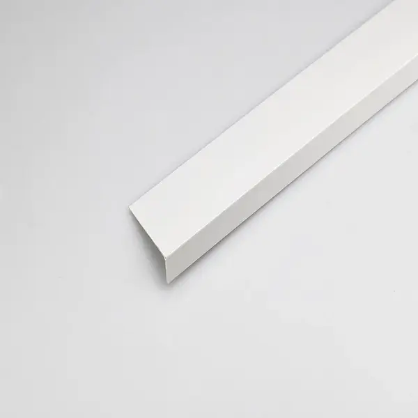 Profil uholníkový biely satén 40x10x1000
