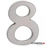 Cislo 3D nikl matny 8 - 5 cm