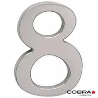 Cislo 3D nikl matny 8 - 5 cm