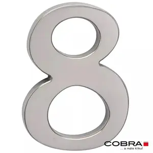 Cislo 3D nikl matny 8 - 5 cm