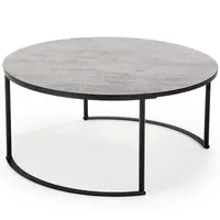 Konferenční stolek Macao popelavě šedá/černá 80