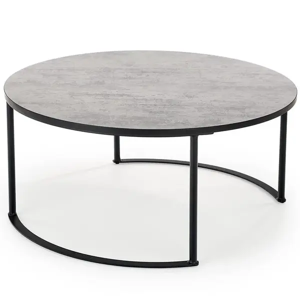 Konferenční stolek Macao popelavě šedá/černá 80