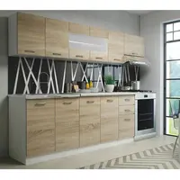 Konyhabútor perla 260 zb 28mm sonoma/kor bílý