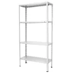 Kovový skladový regál 147x75x30 cm – 4 police/40 kg