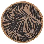 Prostírání kulaté černé listy z juty