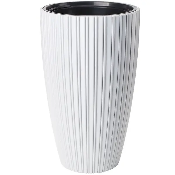 Kvetináč Mika Slim 30 biely