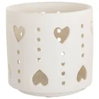 Svietnik T-Light porcelánový Heart biely